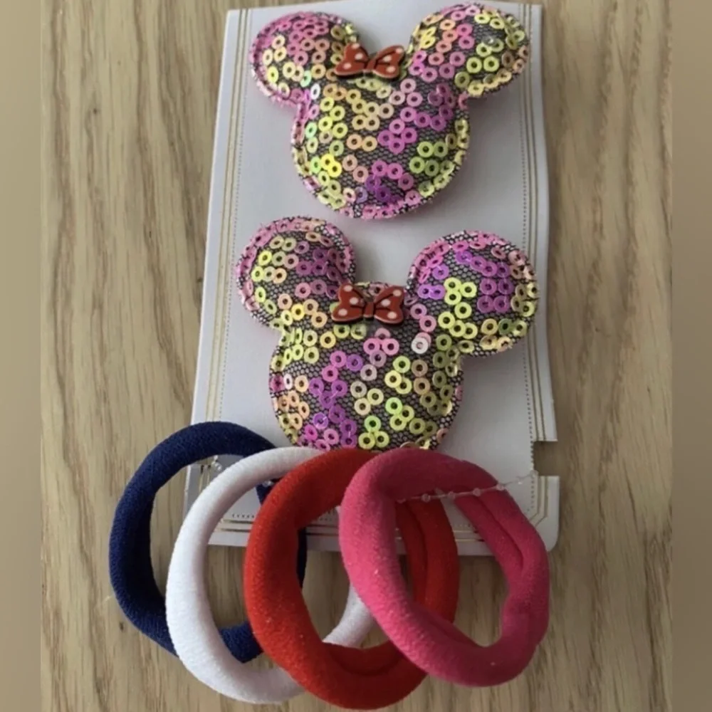 🆕 Minnie Hair Clips Set Pink🆕